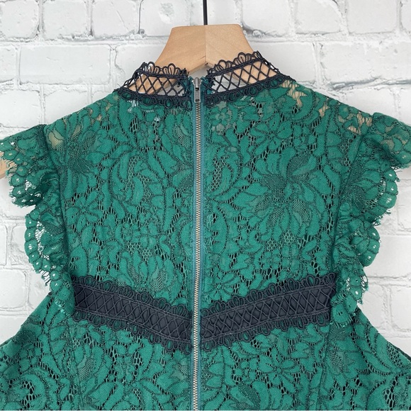 BARDOT Latoya Hunt Green Lace Sheath Midi Dress size US 8/M - Picture 6 of 11